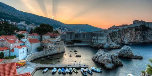 Sun Rising Dubrovnik